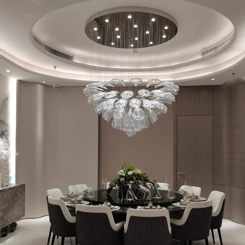 Sasha Modern Designer Crystal Flower Chandelier Seus Lighting