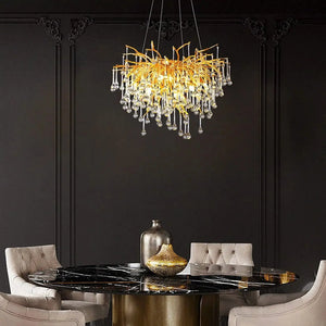 Semsem Clear Crystal Beaded Chandelier Seus Lighting