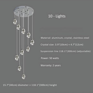 Sensa Crystal Stairwell Lighting Seus Lighting