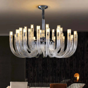 Sesi Remote Control Mid Century Modern Glass Chandelier Seus Lighting