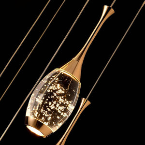 Setya Long Drop Crystal Chandelier Seus Lighting