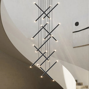 Seus Modern Long Chandelier for High Ceiling & Staircase Seus Lighting