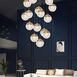Gold/Silver Large Crystal Chandelier For Foyer Seus Lighting
