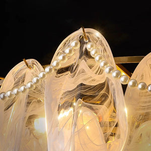 Sina 4 Tier Glass Pendant Chandelier Seus Lighting