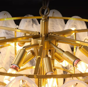 Sina 4 Tier Glass Pendant Chandelier Seus Lighting