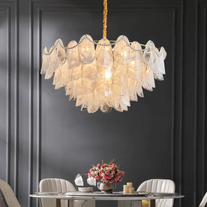 Sina 4 Tier Glass Pendant Chandelier Seus Lighting