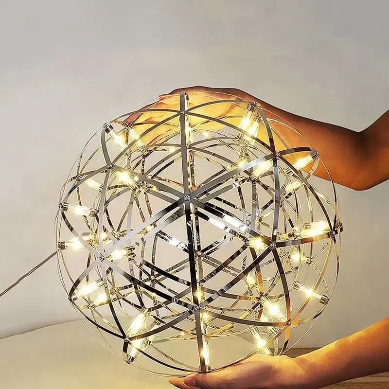 Spark Ball Stainless Steel Pendant Light Seus Lighting