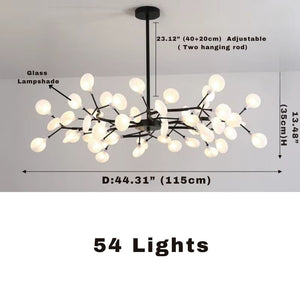 Sputnik Branch Firefly Chandelier Gold&Black Seus Lighting