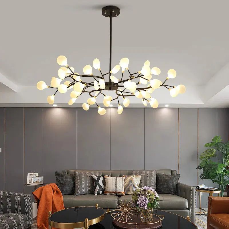 Sputnik Branch Firefly Chandelier Gold&Black – Seus Lighting