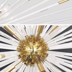 Sputnik Gold Crystal Dandelion Chandelier Seus Lighting