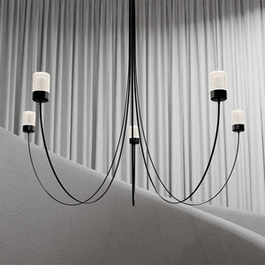 Suri Black Modern Chandelier Seus Lighting
