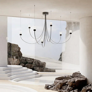 Suri Black Modern Chandelier Seus Lighting