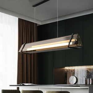 Susi Modern Linear Pendant Lamp Over Dining Table Seus Lighting