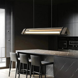 Susi Modern Linear Pendant Lamp Over Dining Table Seus Lighting