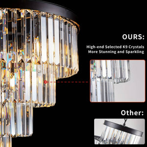 Taya Small Crystal Entryway Chandelier Seus Lighting