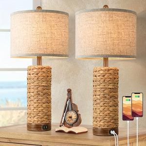 Tena Rattan Table Lamp Rattan Seus Lighting