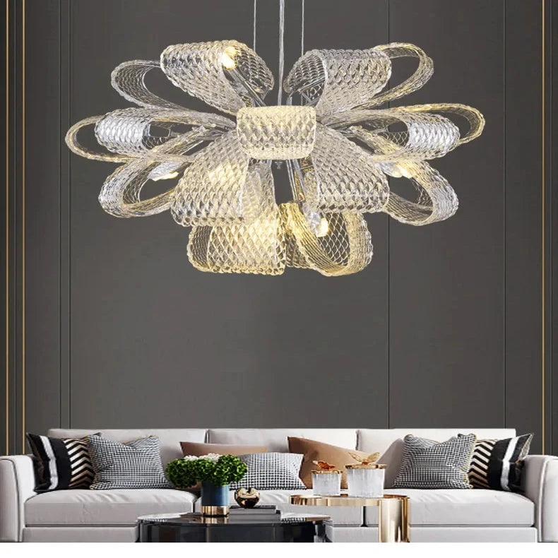 Teny Luxury Chrome and Crystal Chandelier Seus Lighting