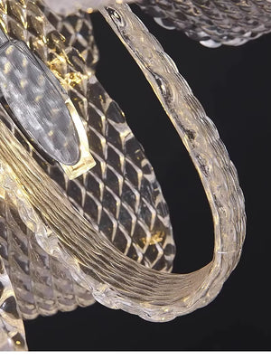 Teny Luxury Chrome and Glass Chandelier Seus Lighting