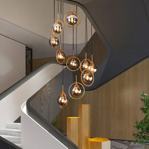Tenza Modern Staircase Chandelier Seus Lighting