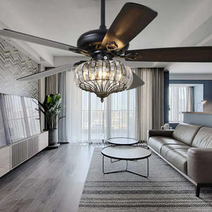 Tulis 52 Inch Chandelier Ceiling Fan With Light Seus Lighting