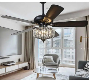 Tulis 52 Inch Chandelier Ceiling Fan With Light Seus Lighting