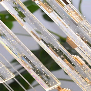 Uly Gold Crystal Chandelier for Staircase&Foyer&High Ceiling Seus Lighting