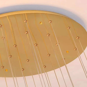 Uly Gold Crystal Chandelier for Staircase&Foyer&High Ceiling Seus Lighting