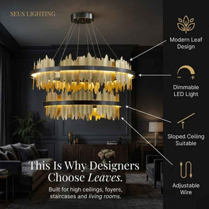 Verda Modern Circular Chandelier Seus Lighting