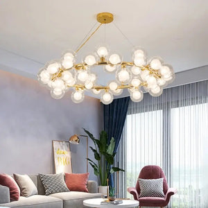 Violet Glass Bubble Chandelier Seus Lighting