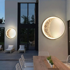 Waterproof Outdoor Moon Wall Light Seus Lighting
