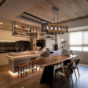 Wood Rustic Chandeliers for Dining Room Seus Lighting