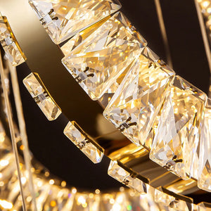 Yasmin Dimmable Crystal Ring Ceiling Light for Staircase Seus Lighting