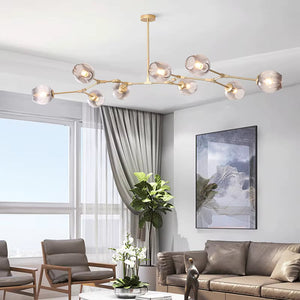 Zentra Black and Gold chandelier 6/7/8/9/10 Lights Seus Lighting