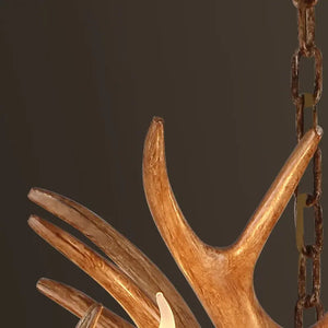 Zoey Resin Moose Antler Chandelier Seus Lighting