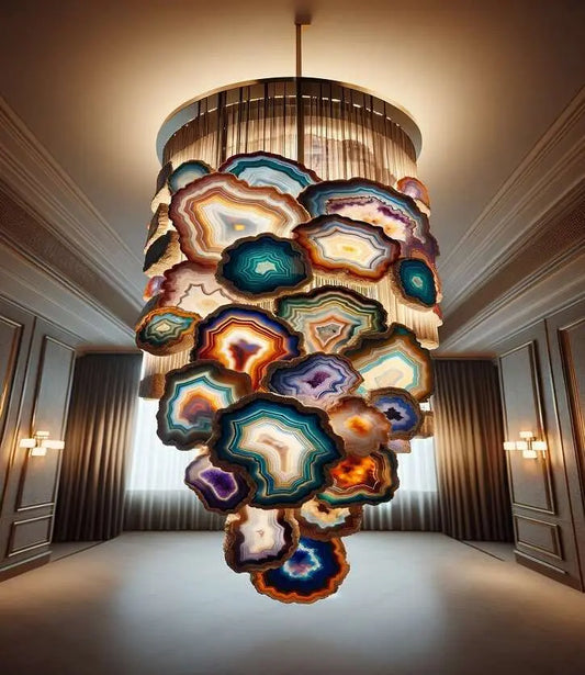 Agate Chandelier - A Symphony of Nature and Design