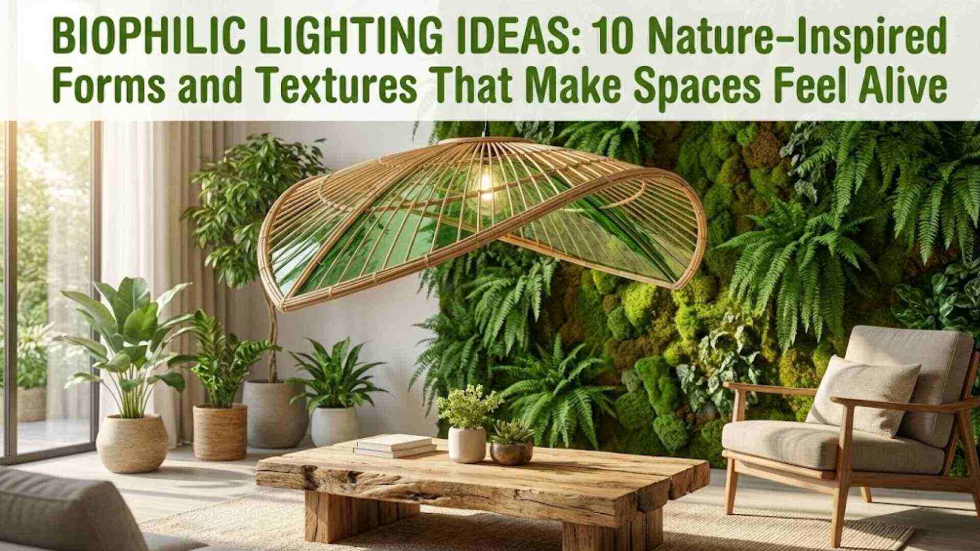 Biophilic Lighting Ideas: 10 Nature‑Inspired Forms and Textures That Make Spaces Feel Alive
