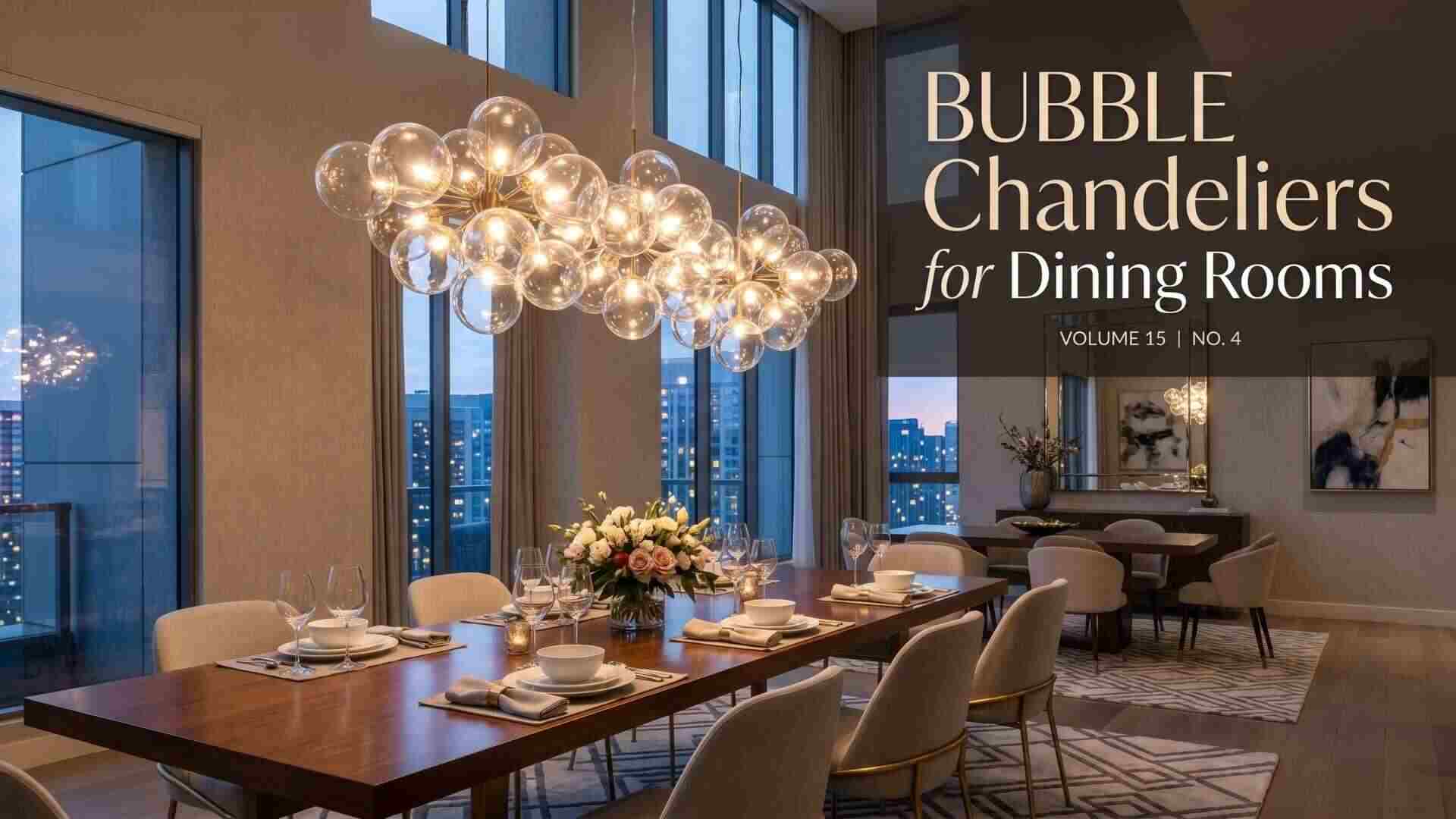 Bubble Chandeliers for Dining Rooms: Clear vs Frosted Glass, Cluster vs Linear Layouts