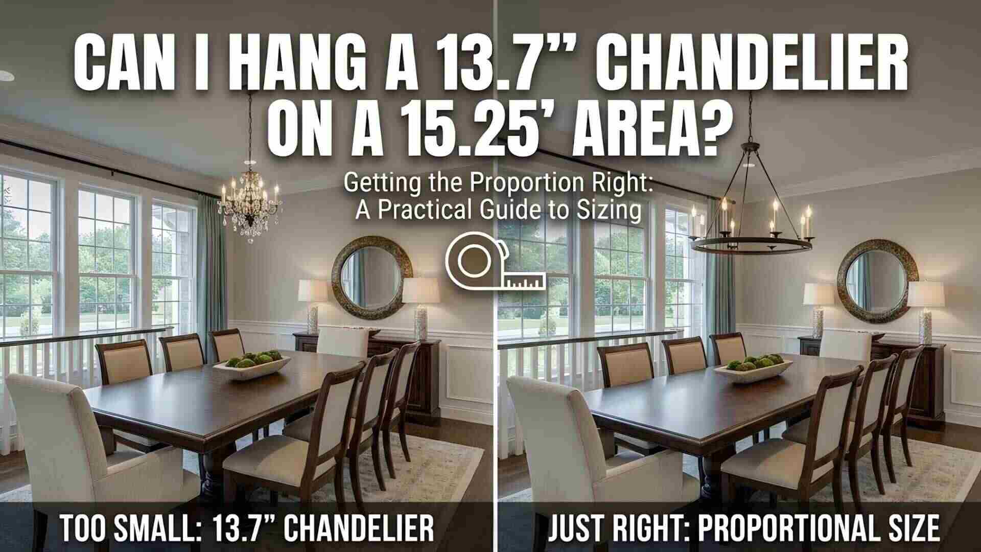 Can I Hang a 13.7 Chandelier on a 15.25 Area? Getting the Proportion Right