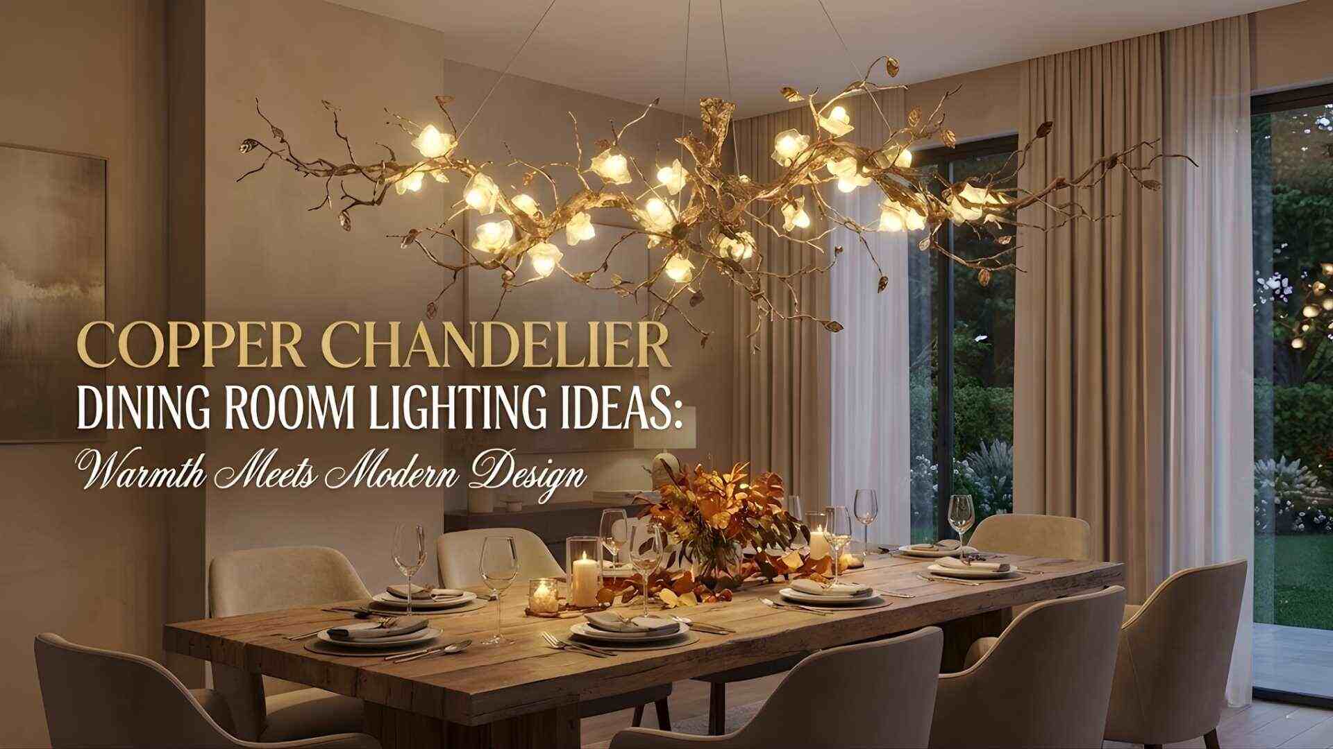 Copper Chandelier Dining Room Lighting Ideas: Warmth Meets Modern Design