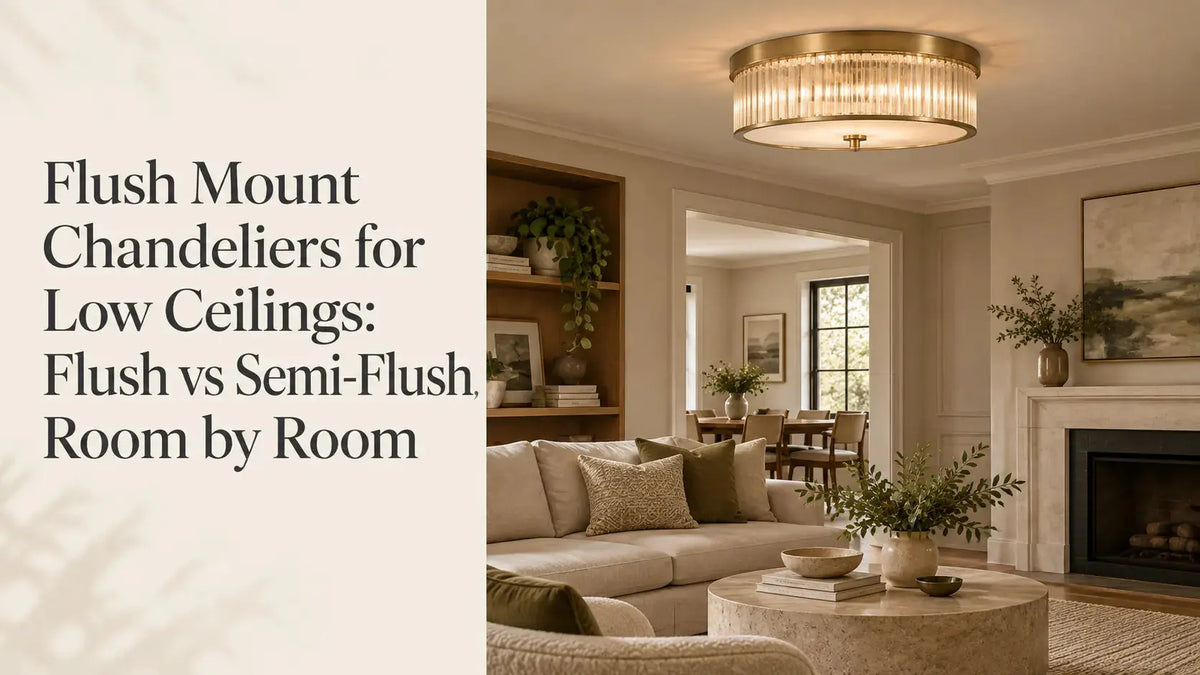 Flush Mount Chandeliers for Low Ceilings: Flush vs Semi-Flush, Room by Room