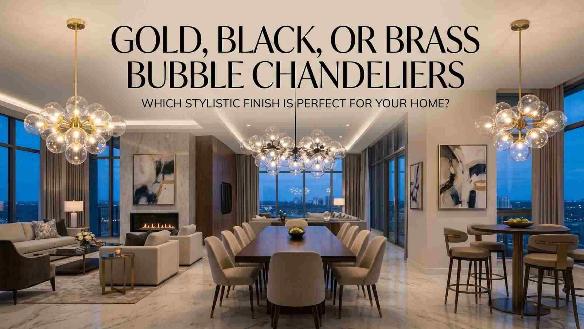 Gold, Black, or Brass Bubble Chandeliers: Which Finish Looks Best in Modern Interiors?