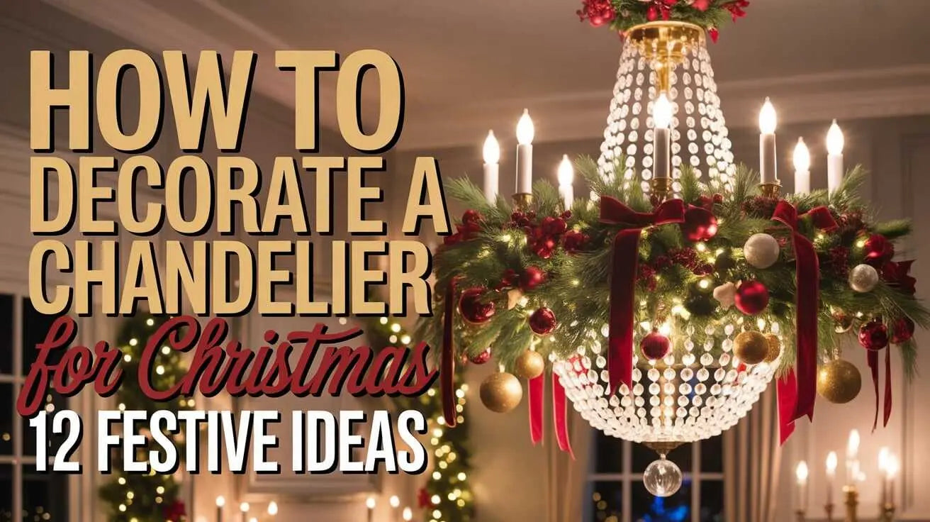 How to Decorate a Chandelier for Christmas