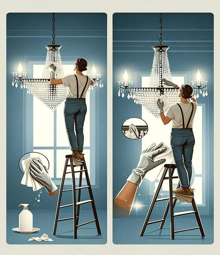 How to Clean a Crystal Chandelier (Without Taking It Down)
