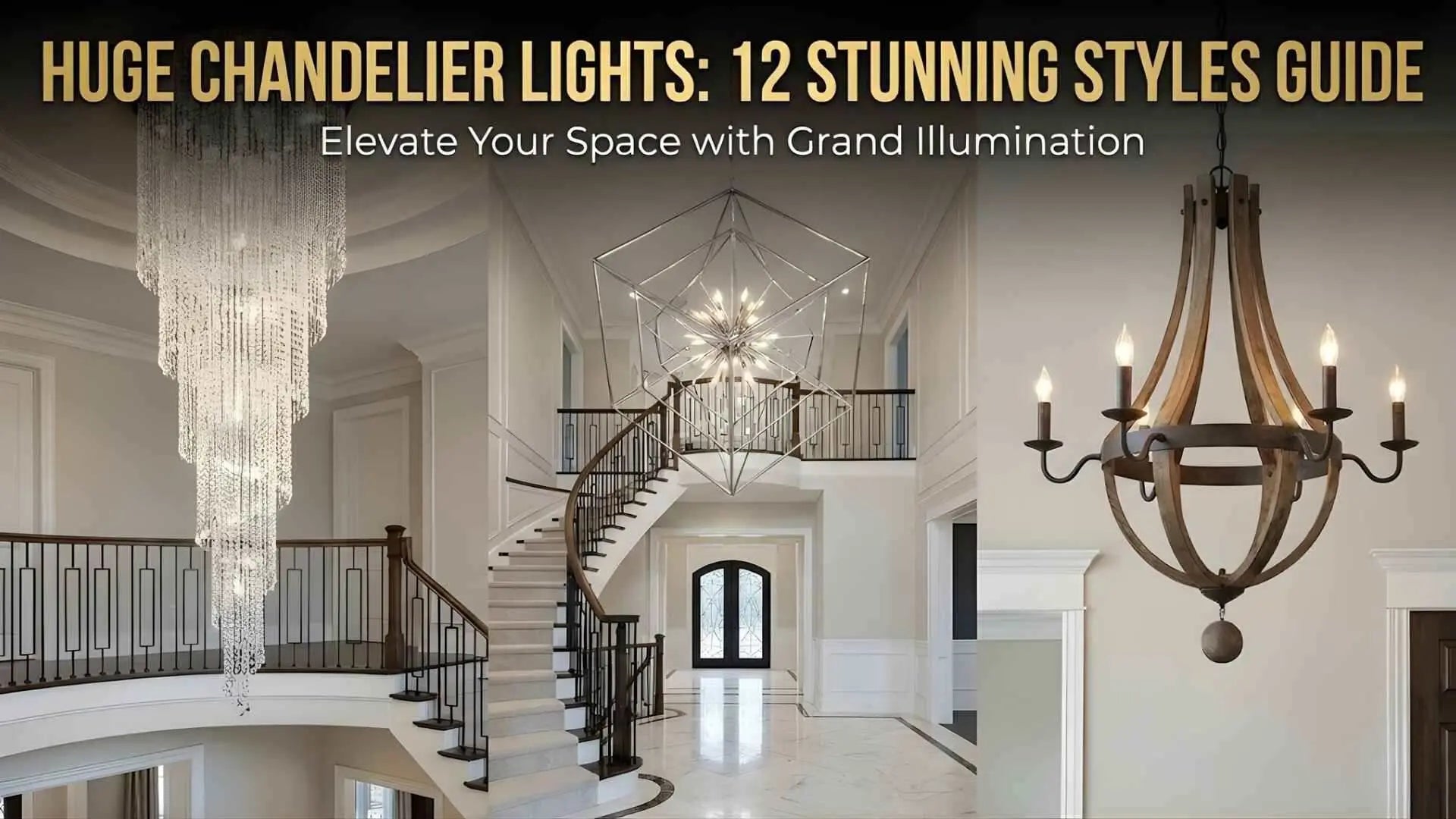 Huge Chandelier Lights: 12 Stunning Styles And How To Choose The Right One For Your Space