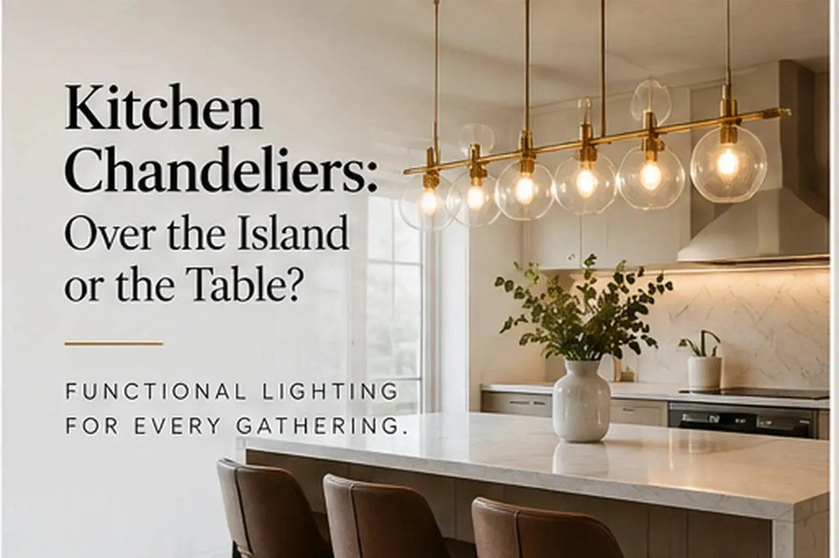 Kitchen Chandeliers: Over the Island or the Table?