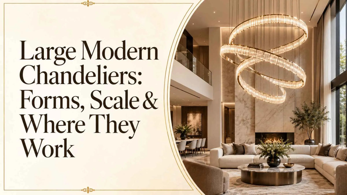 Large Modern Chandeliers: Forms, Scale & Where They Work Seus Lighting