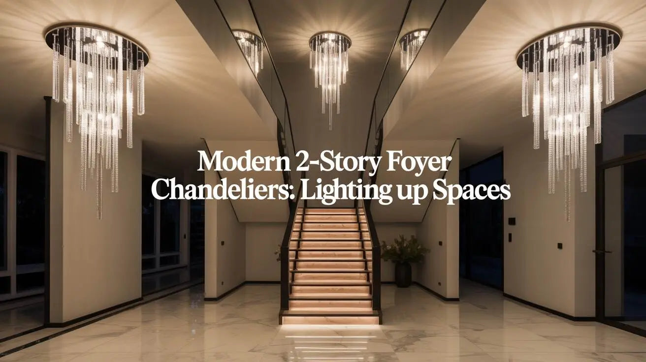 Modern 2-Story Foyer Chandeliers Lighting Up Spaces