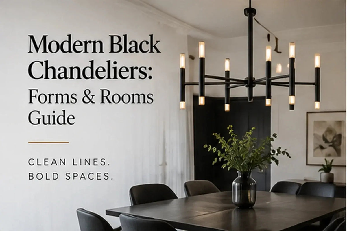 Modern Black Chandeliers: Forms & Rooms Guide