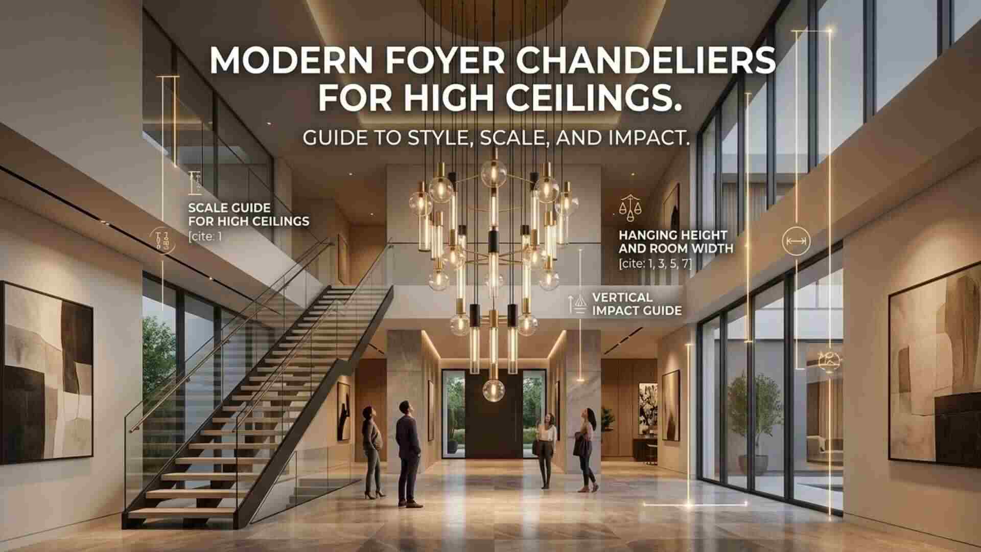 Modern Foyer Chandeliers for High Ceilings: Size, Drop, and Visual Weight