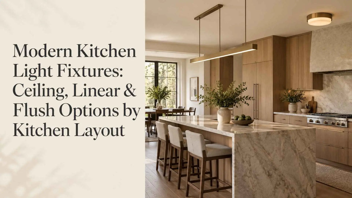 Modern Kitchen Light Fixtures: Ceiling, Linear & Flush Options by Layout